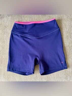 ACTA Navy Athletic Bike Shorts with Pink Trim